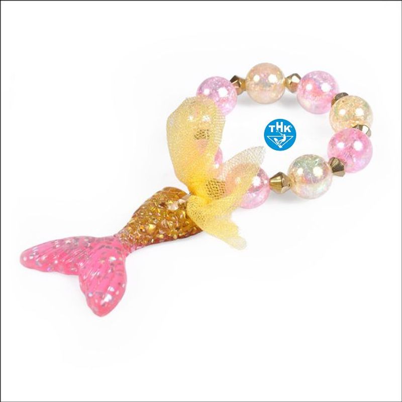Jucarii, Copii si Bebe - Jucarii si jocuri - Jucarii de rol - Masti si costume copii - Coada de Sirena THK®, Roz pastel cu bratara HandMade by Alessia Ioana - 140 cm - 9-10 ani - Infinity.ro