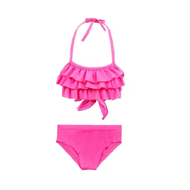 Fashion, accesorii si bijuterii - Copii - Lenjerie si pijamale copii - Costume de baie copii - Set 5 piese costum de baie Sirena Ariel, Roz/Albastru, Include top, slip, coada, colier si coronita - 140 cm - 9-10 ani - Infinity.ro
