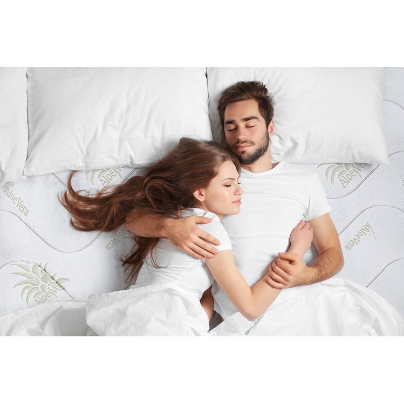 Casa si Gradina - Mobilier - Saltele si somiere - Saltele - Saltea Aloe Vera 14+2 Memory, 90x190 cm, H 18 cm, husa cu fibre de bambus, Ortopedica, Aerisire 3D Free Air - Infinity.ro