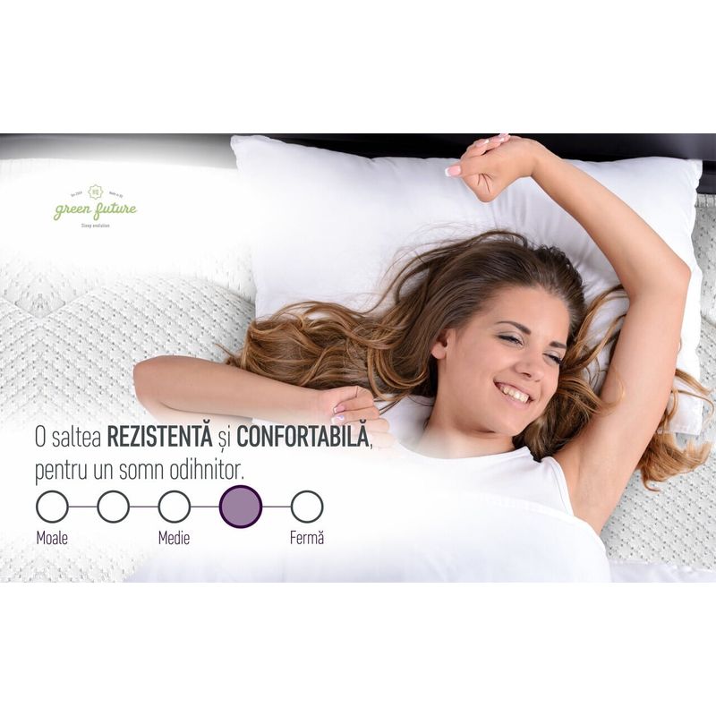 Casa si Gradina - Mobilier - Saltele si somiere - Saltele - Saltea Argentum Healthguard Memory 12+3+4 Ortopedica, 160x200 cm, H 21 cm, Husa cu ioni de argint, Ventilatie 3D - Infinity.ro