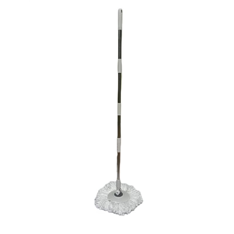 Market - Curatenie si intretinere casa - Produse menaj - Mopuri - Tija telescopica si 2 rezerve mop PAA-home®, diametrul capului rotativ 16 cm, 125 cm, alb - Infinity.ro