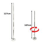 Market - Curatenie si intretinere casa - Produse menaj - Mopuri - Tija telescopica si 2 rezerve mop PAA-home®, diametrul capului rotativ 16 cm, 125 cm, alb - Infinity.ro
