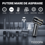 Auto si Moto - Intretinere auto - Aspiratoare auto - Aspirator Auto 4 in 1 IMA Trend, Portabil, 100W, 15000 Pa, Filtru HEPA, Suflare si Aspirare, USB-C, 6000 mAh, Negru - Infinity.ro