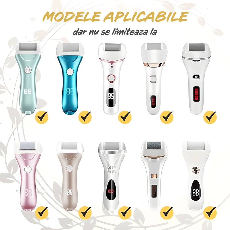 Ingrijire personala si Cosmetice - Aparate & accesorii ingrijire personala - Aparate cosmetice - Aparate pentru manichiura-pedichiura - Set accesorii pentru Pila electrica pentru talpi si calcaie IMA Trend, 3 role, Indepartare piele moarta - Infinity.ro