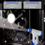 Casa si Gradina - Gradinarit si plante - Utilaje gradina - Aspiratoare, suflante si tocatoare - Suflanta Aer Portabila IMA Trend Blower, Aspirator, Turbo Fan, 140000 RPM, 4 Trepte, 5000mAh, USB-C, Albastru - Infinity.ro