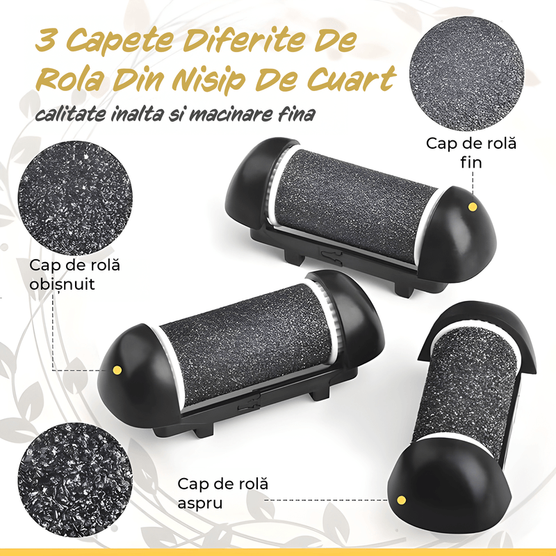 Ingrijire personala si Cosmetice - Aparate & accesorii ingrijire personala - Aparate cosmetice - Aparate pentru manichiura-pedichiura - Set accesorii pentru Pila electrica pentru talpi si calcaie IMA Trend, 3 role, Indepartare piele moarta - Infinity.ro