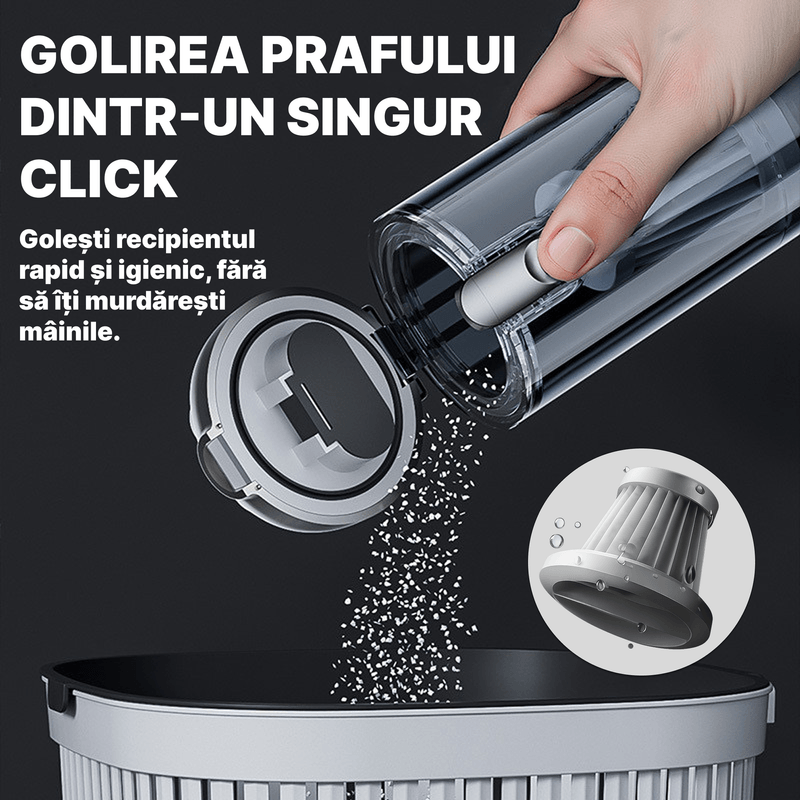 Auto si Moto - Intretinere auto - Aspiratoare auto - Aspirator Auto 4 in 1 IMA Trend, Portabil, 100W, 15000 Pa, Filtru HEPA, Suflare si Aspirare, USB-C, 6000 mAh, Negru - Infinity.ro