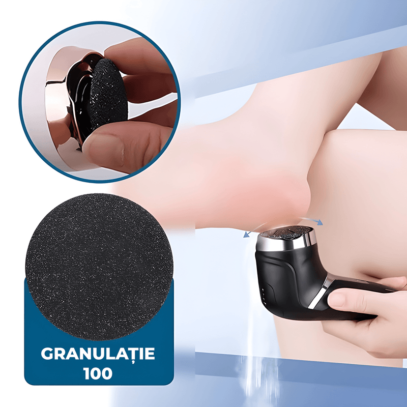 Ingrijire personala si Cosmetice - Aparate & accesorii ingrijire personala - Aparate cosmetice - Aparate pentru manichiura-pedichiura - Set accesorii pentru Pila electrica talpi si calcaie IMA Trend cu Aspirare, 3 role, Indepartare piele moarta - Infinity.ro