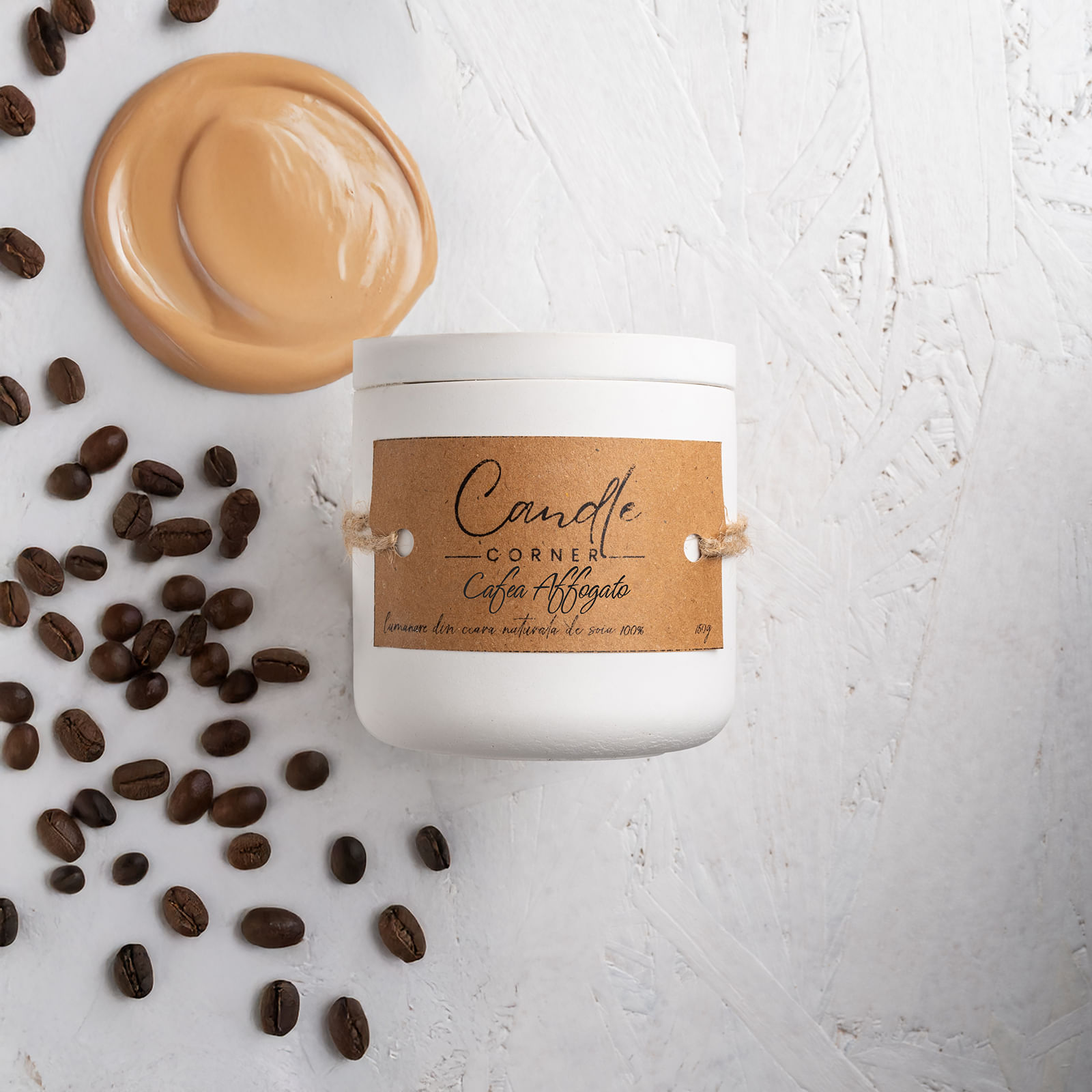 Lumanare parfumata handmade 150 g – Cafea Affogato