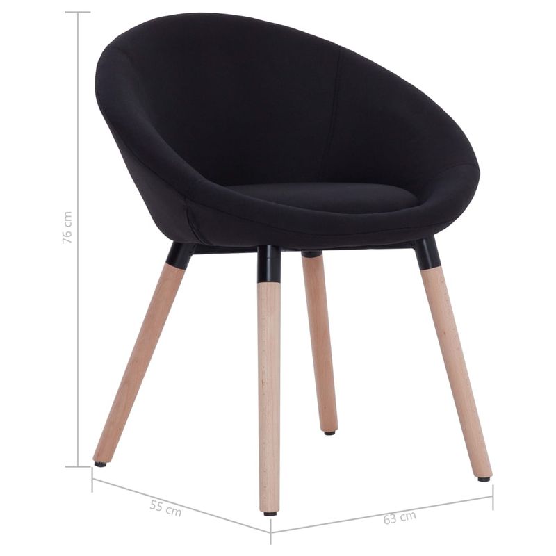 Casa si Gradina - Mobilier - Scaune si fotolii - Scaune - Scaune de sufragerie, 6 buc. negru, material textil - Infinity.ro