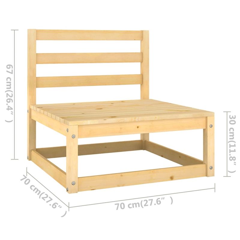 Casa si Gradina - Gradina si terasa - Mobilier exterior - Seturi mobila gradina - Set mobilier de gradina, 10 piese, lemn masiv de pin - Infinity.ro