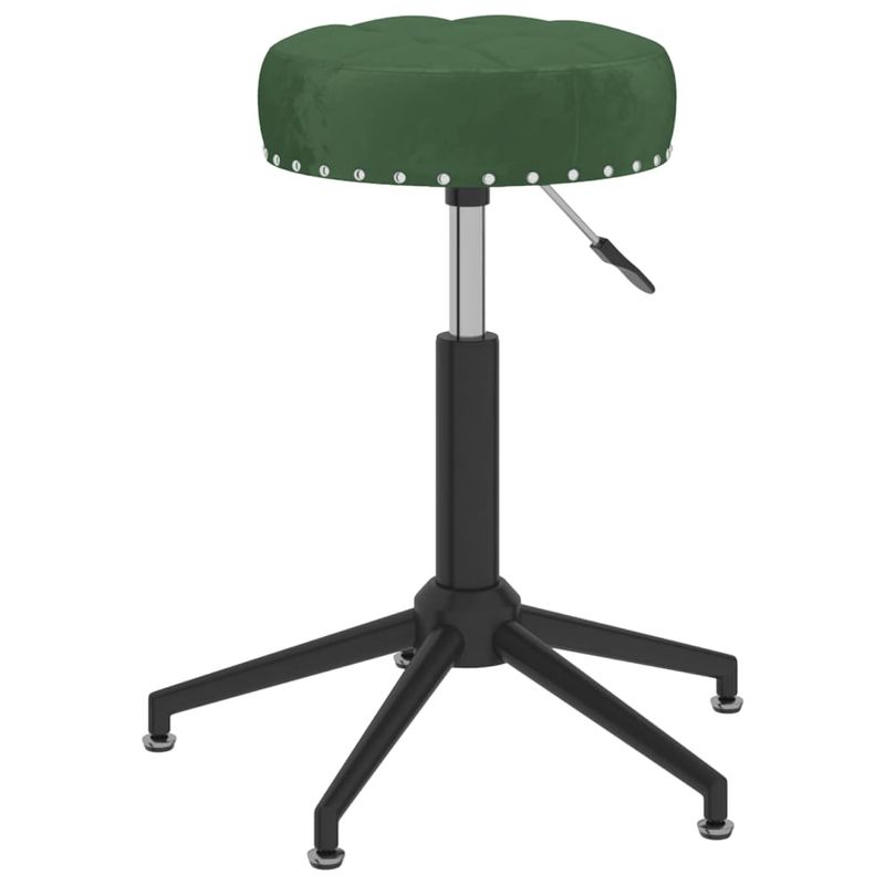 Ingrijire personala si Cosmetice - Sanatate si wellness - Articole wellness - Fotolii de masaj - Taburet de masaj pivotant, verde inchis, catifea - Infinity.ro