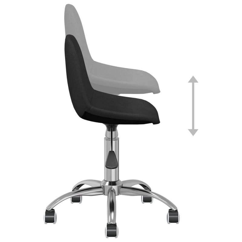 Casa si Gradina - Mobilier - Scaune si fotolii - Scaune - Scaun de bucatarie pivotant, negru, material textil - Infinity.ro