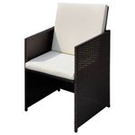 Casa si Gradina - Gradina si terasa - Mobilier exterior - Scaune si sezlonguri gradina - Scaune de gradina 3 pcs Maro 56 x 52 x 87 cm Rattan poli - Infinity.ro