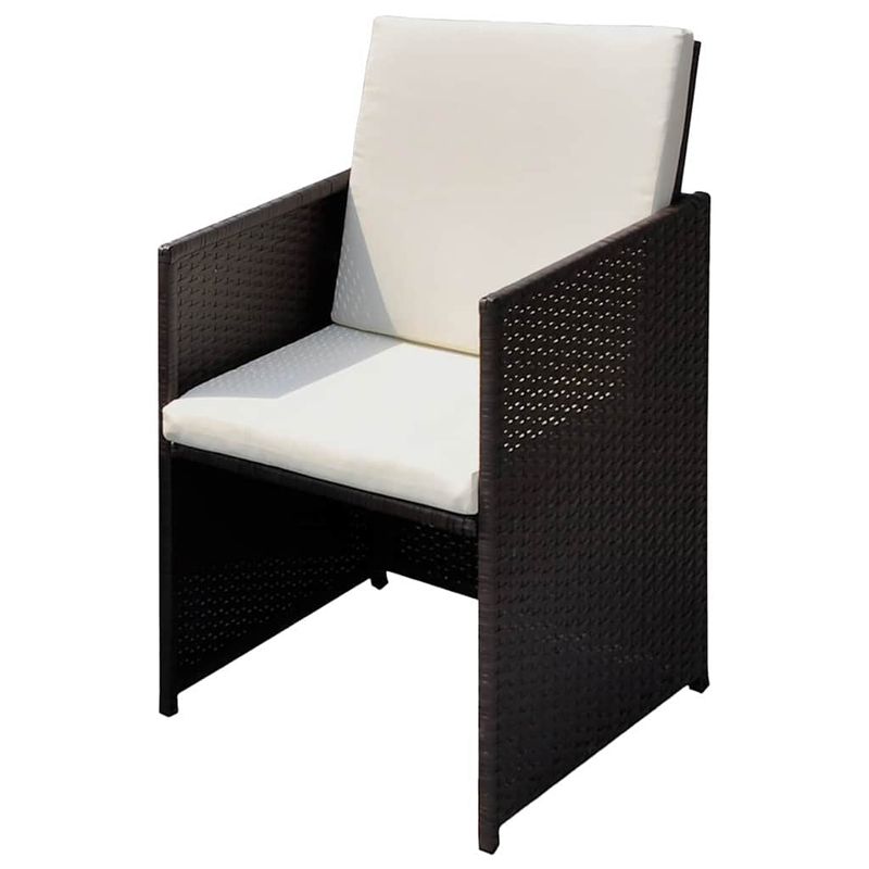 Casa si Gradina - Gradina si terasa - Mobilier exterior - Scaune si sezlonguri gradina - Scaune de gradina 3 pcs Maro 56 x 52 x 87 cm Rattan poli - Infinity.ro