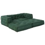 Casa si Gradina - Gradina si terasa - Mobilier exterior - Canapele si fotolii gradina - Canapea modulara Manual 2 pcs verde 70 x 70 x 56 cm tesatura - Infinity.ro