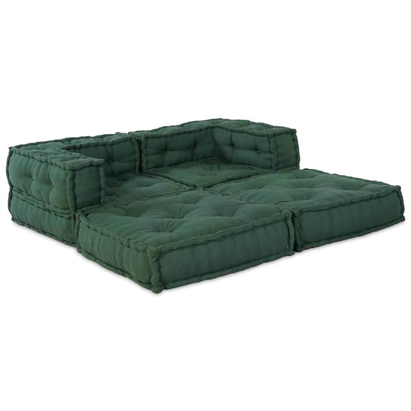 Casa si Gradina - Gradina si terasa - Mobilier exterior - Canapele si fotolii gradina - Canapea modulara Manual 2 pcs verde 70 x 70 x 56 cm tesatura - Infinity.ro