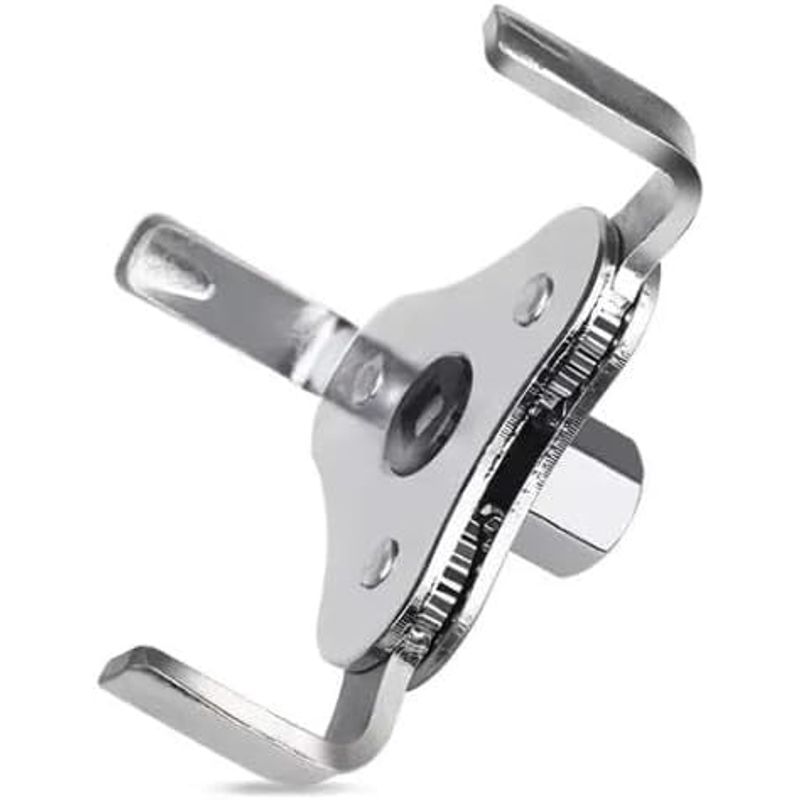 Auto si Moto - Reparatii si depanare - Scule auto - Scule si truse auto - Cheie universala pentru filtru de ulei Techstar, reglabila cu 3 brate (3-Jaw), 2 cai, Metalic - Infinity.ro