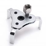 Auto si Moto - Reparatii si depanare - Scule auto - Scule si truse auto - Cheie universala pentru filtru de ulei Techstar, reglabila cu 3 brate (3-Jaw), 2 cai, Metalic - Infinity.ro