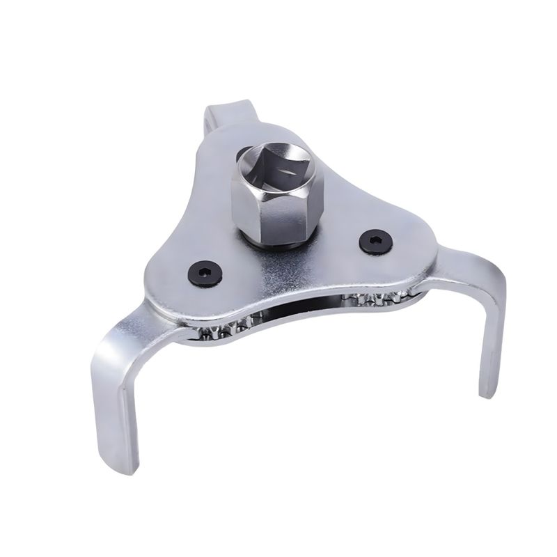 Auto si Moto - Reparatii si depanare - Scule auto - Scule si truse auto - Cheie universala pentru filtru de ulei Techstar, reglabila cu 3 brate (3-Jaw), 2 cai, Metalic - Infinity.ro