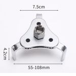 Auto si Moto - Reparatii si depanare - Scule auto - Scule si truse auto - Cheie universala pentru filtru de ulei Techstar, reglabila cu 3 brate (3-Jaw), 2 cai, Metalic - Infinity.ro
