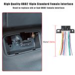 Auto si Moto - Reparatii si depanare - Sisteme de diagnoza - Conector OBD2 femela 16 pini cu fire, Techstar, pigtail 10 cm, J1962 Type A 12V – pentru relocare/inlocuire port - Infinity.ro