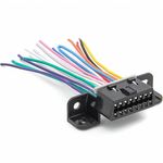 Auto si Moto - Reparatii si depanare - Sisteme de diagnoza - Conector OBD2 femela 16 pini cu fire, Techstar, pigtail 10 cm, J1962 Type A 12V – pentru relocare/inlocuire port - Infinity.ro