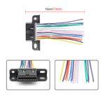 Auto si Moto - Reparatii si depanare - Sisteme de diagnoza - Conector OBD2 femela 16 pini cu fire, Techstar, pigtail 10 cm, J1962 Type A 12V – pentru relocare/inlocuire port - Infinity.ro