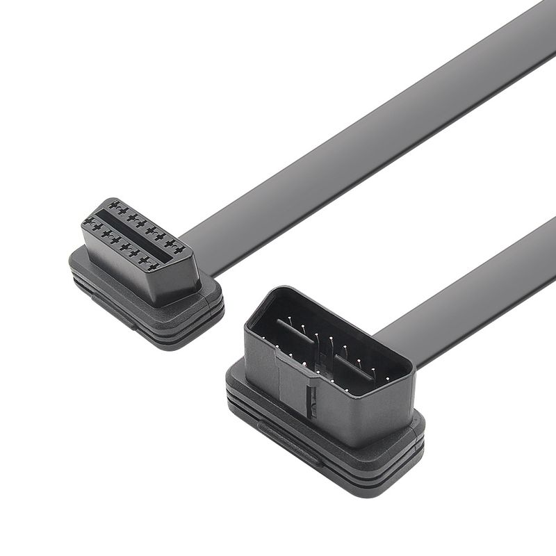 Auto si Moto - Reparatii si depanare - Sisteme de diagnoza - Cablu prelungitor OBD2 Techstar 16 pini Mama-Tata, 60 cm, panglica plata, J1962 Tip A 12V, cu trecere directa 1:1 - Infinity.ro