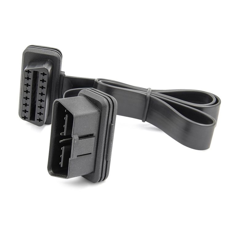 Auto si Moto - Reparatii si depanare - Sisteme de diagnoza - Cablu prelungitor OBD2 Techstar 16 pini Mama-Tata, 60 cm, panglica plata, J1962 Tip A 12V, cu trecere directa 1:1 - Infinity.ro