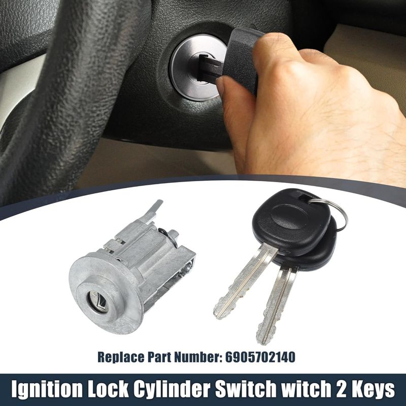 Auto si Moto - Piese auto si accesorii - Piese auto - Sisteme de aprindere si bujii - Cilindru contact cu 2 chei pentru Toyota Corolla (2005–2008), Highlander (2001–2007) | OE 69057-02140, 69057-17170 - Infinity.ro