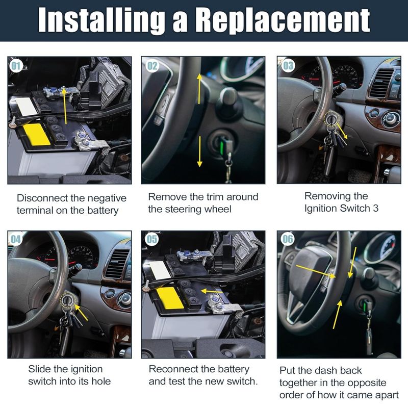 Auto si Moto - Piese auto si accesorii - Piese auto - Sisteme de aprindere si bujii - Cilindru contact cu 2 chei pentru Toyota Corolla (2005–2008), Highlander (2001–2007) | OE 69057-02140, 69057-17170 - Infinity.ro