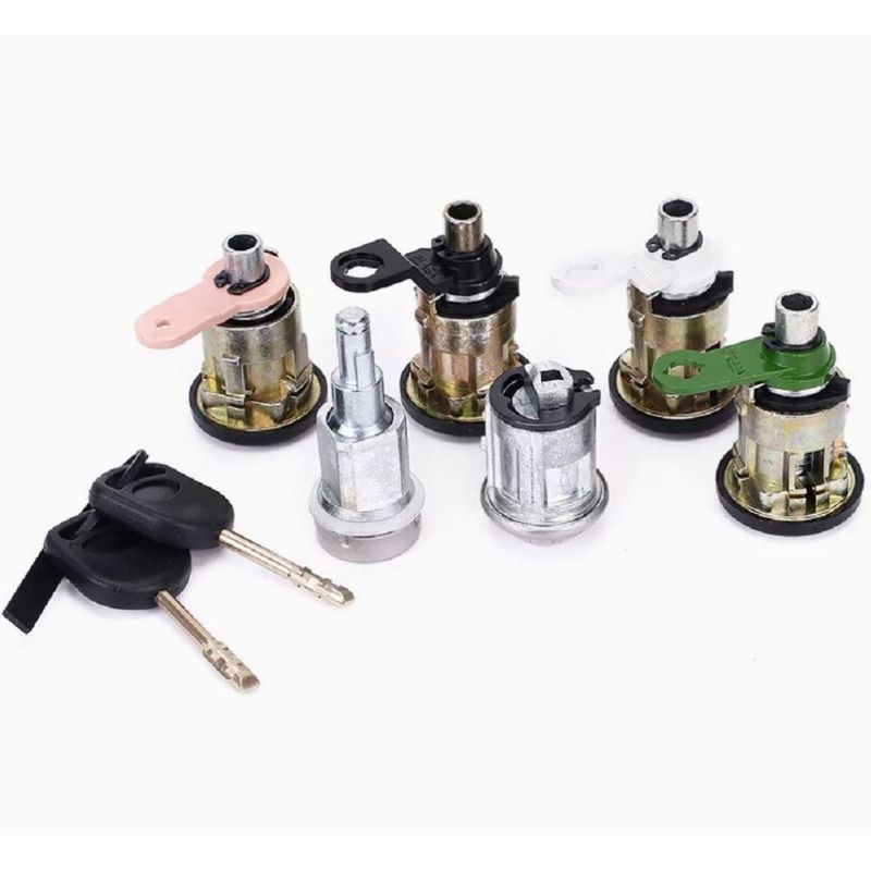 Auto si Moto - Piese auto si accesorii - Caroserie - Usi auto si accesorii - Set 6 Cilindri Inchidere Usi + 2 Chei pentru Ford Transit MK5 (1994–2000) | OE 1074762, 1112385, 95VBB22050BG - Infinity.ro
