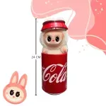 Jucarii, Copii si Bebe - Jucarii si jocuri - Jucarii de plus - Figurina de plus LABUBU Secret Edition Coca-Cola – 16 cm, cap rotativ, jucarie pentru copii 3+ ani, ABYZ - Infinity.ro