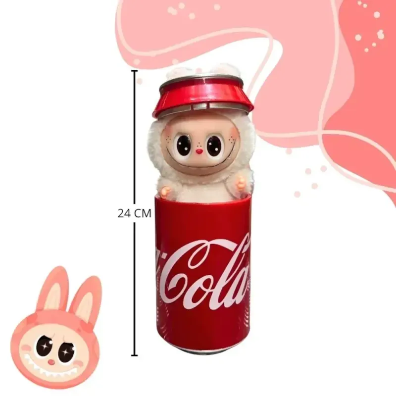 Jucarii, Copii si Bebe - Jucarii si jocuri - Jucarii de plus - Figurina de plus LABUBU Secret Edition Coca-Cola – 16 cm, cap rotativ, jucarie pentru copii 3+ ani, ABYZ - Infinity.ro