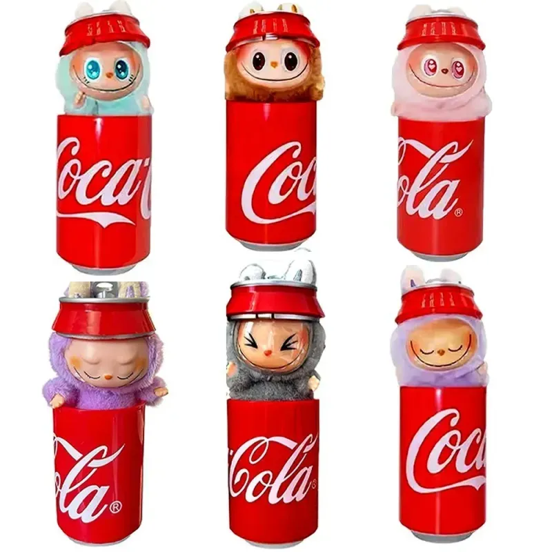 Jucarii, Copii si Bebe - Jucarii si jocuri - Jucarii de plus - Figurina de plus LABUBU Secret Edition Coca-Cola – 16 cm, cap rotativ, jucarie pentru copii 3+ ani, ABYZ - Infinity.ro