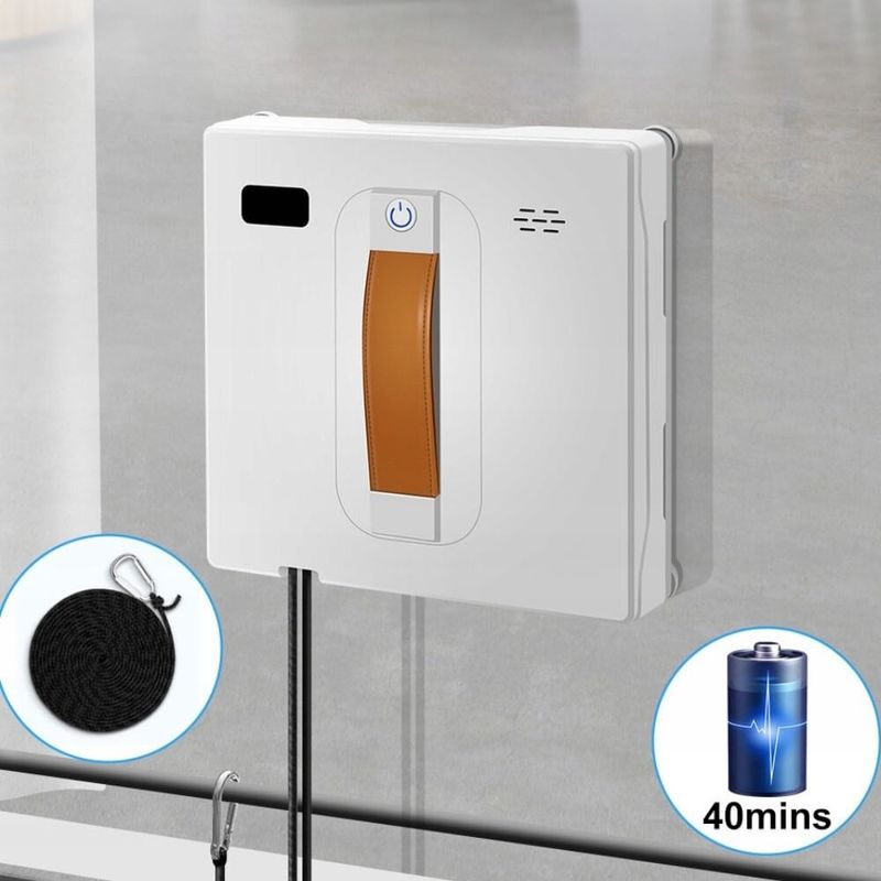 Electronice si Electrocasnice - Ingrijirea locuintei - Aspiratoare - Robot curatare geamuri, Aspirare 3000PA si spalare umeda, sistem AI, aplicatie si telecomanda, 4 moduri curatare, Alb - Infinity.ro