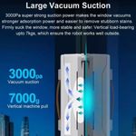 Electronice si Electrocasnice - Ingrijirea locuintei - Aspiratoare - Robot curatare geamuri, Aspirare 3000PA si spalare umeda, sistem AI, aplicatie si telecomanda, 4 moduri curatare, Alb - Infinity.ro