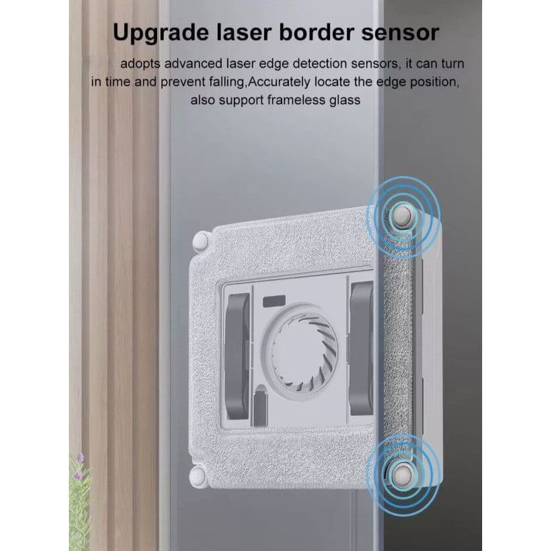 Electronice si Electrocasnice - Ingrijirea locuintei - Aspiratoare - Robot curatare geamuri, Aspirare 3000PA si spalare umeda, sistem AI, aplicatie si telecomanda, 4 moduri curatare, Alb - Infinity.ro