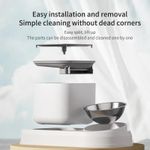 Petshop - Accesorii petshop - Castroane si adapatori - Dispenser apa automat 2in1 cu bol pentru mancare, fantana pentru animale cu sistem de recirculare, 3L, silentioasa, Alb - Infinity.ro