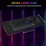 PC, gaming si accesorii - Periferice PC - Mousepad - Mousepad XXL Gaming, Cauciucat, 14 Moduri Iluminare LED - RGB, Conectare USB, 7 Culori, AntiDerapant, 80x30 cm, negru - Infinity.ro