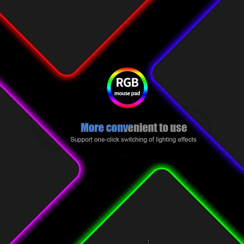 PC, gaming si accesorii - Periferice PC - Mousepad - Mousepad XXL Gaming, Cauciucat, 14 Moduri Iluminare LED - RGB, Conectare USB, 7 Culori, AntiDerapant, 80x30 cm, negru - Infinity.ro