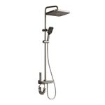 Casa si Gradina - Sanitare - Cazi si cabine de dus - Coloane si seturi de dus - Coloana de Dus smart, Ecran LED, Temperatura, Lumini, 4 Moduri, Dus Vertical, Robinet ascuns, fara electric, Aluminiu - Infinity.ro