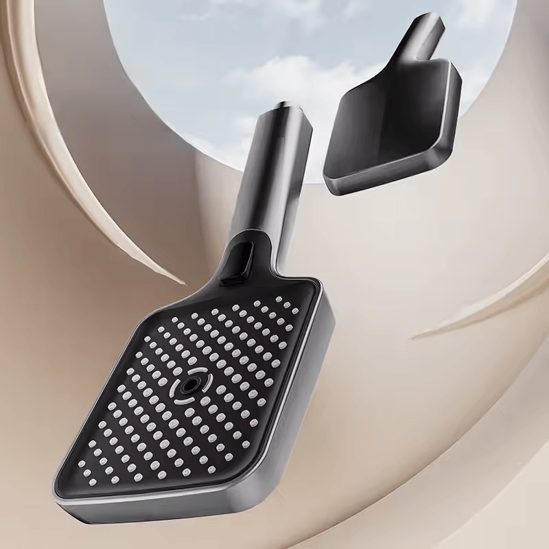 Casa si Gradina - Sanitare - Cazi si cabine de dus - Coloane si seturi de dus - Coloana de Dus cu suport, 4 Moduri utilizare, Rotatie 360°, Dus Vertical, Robinet ascuns, butoane piano, Aluminiu, Gri - Infinity.ro