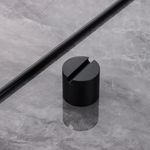 Casa si Gradina - Sanitare - Suporturi si accesorii baie - Suporturi baie - Suport prosop de perete, design modern minimalist, bara rezistenta 50 cm din otel, ideal pentru baie eleganta, negru - Infinity.ro