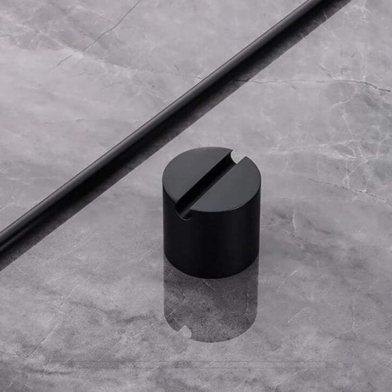 Casa si Gradina - Sanitare - Suporturi si accesorii baie - Suporturi baie - Suport prosop de perete, design modern minimalist, bara rezistenta 50 cm din otel, ideal pentru baie eleganta, negru - Infinity.ro