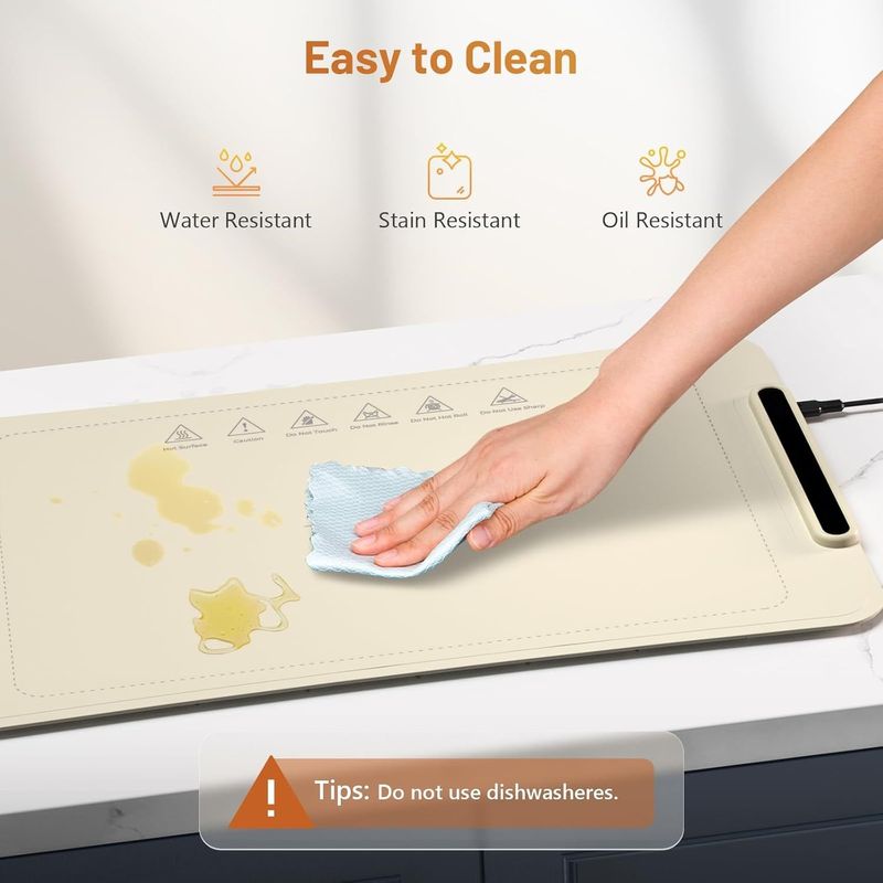 Casa si Gradina - Bucatarie si vesela - Vesela si tacamuri - Platouri de bucatarie - Tava Electrica de incalzire a preparatelor, 6 trepte de temp., temporizator, intre 40 si 100 grade, 608x378 mm, silicon - Infinity.ro