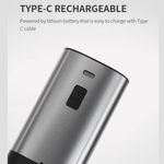 Casa si Gradina - Bucatarie si vesela - Ustensile bucatarie - Rasnite si dozatoare condimente - Set 2 rasnite electrice pentru condimente, reincarcabile, lumina LED, reglaj macinare, stand pentru incarcare, otel, Gri - Infinity.ro