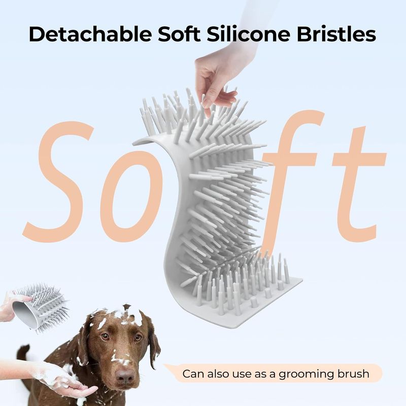 Petshop - Ingrijire si Igiena - Aparate de ingrijire - Alte aparate ingrijire animale - Dispozitiv automat de curatare si dezinfectare a labutelor de animale, curatare cu 157 peri silicon, 2 viteze, alb - Infinity.ro