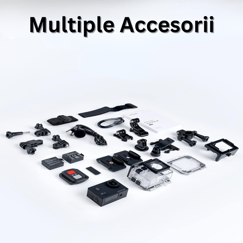 TV, Audio-Video si Foto - Camere video - Camere video compacte - Camera Video Sport WiFi Cu Telecomanda, 4K/30FPS, 20MP, LCD 2.0", Waterproof 40M, Card 32GB, 2 Baterii, Accesorii - Infinity.ro